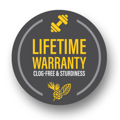 Lifetime Warranty: Clog-Free & Sturdiness